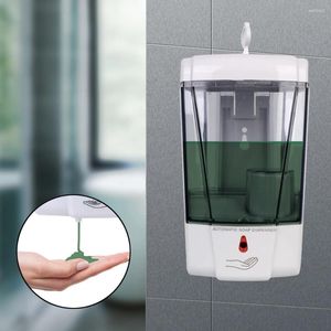 Dispensador de jabón líquido de 700ml para cocina y baño, bomba de loción sin contacto, Sensor IR automático, montaje en pared