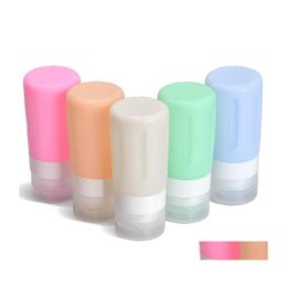 Distributeur de savon liquide 85ml Portable Sile Bouteille rechargeable Vide Presse d'emballage de voyage pour lotion Shampooing Squeeze Conteneurs Drop Del Dhe1S