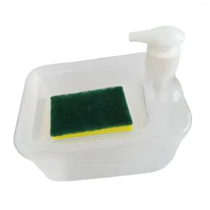 Liquid Soap Dispenser en Scrubber Holder Dish Compact 1000 ml capaciteit