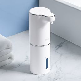 Dispenser voor vloeibare zeep Automatische schuimdispensers Badkamer Slimme washandmachine Met opladen via USB Wit Hoogwaardig ABS-materiaal 230829