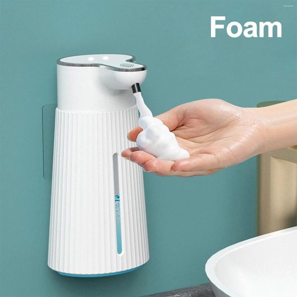 Dispensador de jabón líquido Dispensadores de espuma automática de 400 ml Baño Smart Laving Hand -machine con USB Carga White Material ABS de alta calidad de alta calidad