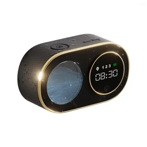 Distributeur de savon liquide moussant automatique avec horloge numérique HD LED support mural en mousse rechargeable 12Oz (noir)