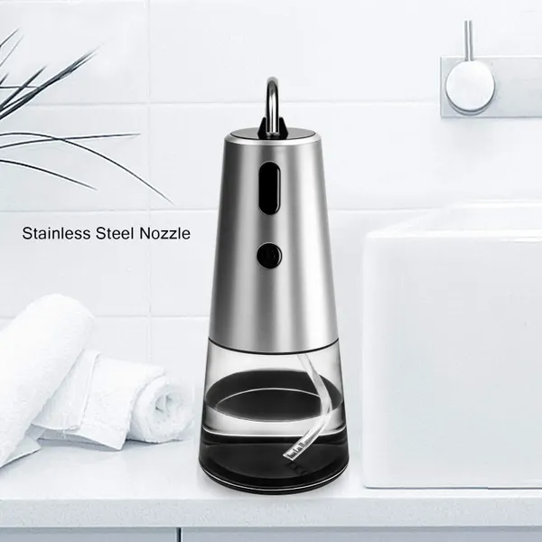 Dispensador de jabón líquido Automático sin toque de espuma de acero inoxidable Sensor infrarrojo recargable para cocina de baño
