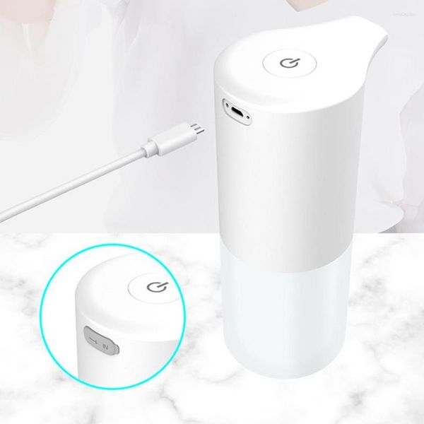 Dispensador de jabón líquido, máquina de espuma inteligente con carga USB automática, Sensor infrarrojo, desinfectante de manos, accesorios de baño