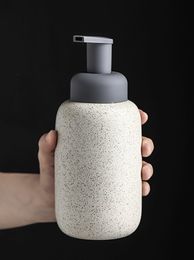 Vloeibare zeep dispenser badkamer keramische mousse dispenser/dringende schuimfles/bellendispenser/porseleinen porseleinen douchegelfles voor keuken 360 ml 221123