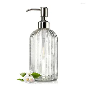 Dispensador de jabón líquido para baño, botella vacía de vidrio transparente, detergente, desinfectante de manos para cocina, botellas de champú y Gel de ducha