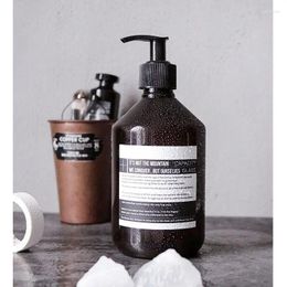 Dispensateur de savon liquide Shampooing Bottle Body Corps Lavage Hand Clair Climatiner Refipillable Plastique Jar 500 ml