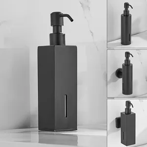 Dispensateur de savon liquide salle de bain verticale de bain de bain de bain 304 lavage à main mural en acier inoxydable Presse 220 ml