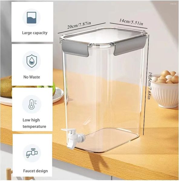 Dispensador de jabón líquido, grifo blanqueador, detergente para refrigeración con cubo de tela para lavandería, contenedor suavizante