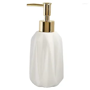 Dispensateur de savon liquide Bmby-Ceramic 10 oz main avec un plat et une lotion rechargeables à la pompe pour salle de bain