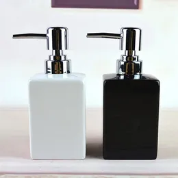 Dispensador de jabón líquido cerámica 320 ml de baño loción botella contenedor aceites de recipiente lociones jabones herramienta