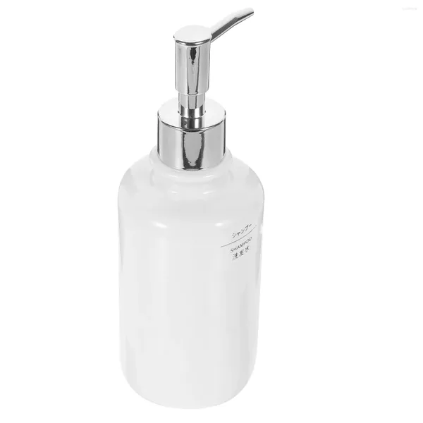 Dispensador de jabón líquido, botella de loción de cerámica, tarro de crema rellenable, botellas de champú reutilizables para manos, uso doméstico con bomba, contenedor para el cabello