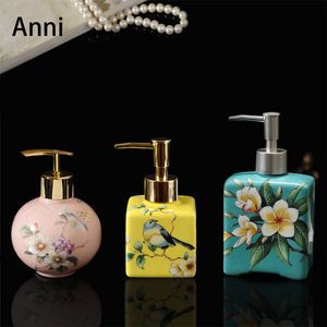 Vloeibare zeepdispenser Chinees geschilderde keramische schuimzeepdispenser creativiteit bloem illustratie shampoo fles huis badkamer decoratie accessoires 230820