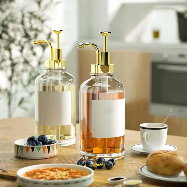 Dispensador de jabón líquido, juego de bomba de vidrio con jarabe de café con etiquetas, accesorios para Bar y restaurante, botellas de 17oz para el hogar