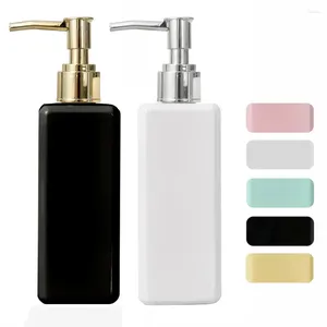 Distributeur de savon liquide couleur décoration, bouteilles carrées de comptoir de voyage, salle de bains Macaron vide, bouteille rechargeable de 250ml