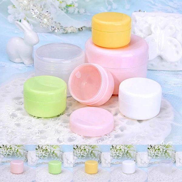 Distributeur de savon liquide, pot de crème vide coloré, récipient de maquillage cosmétique, bouteille ronde rechargeable, boîte en plastique, outil de voyage/20g/50g/100g