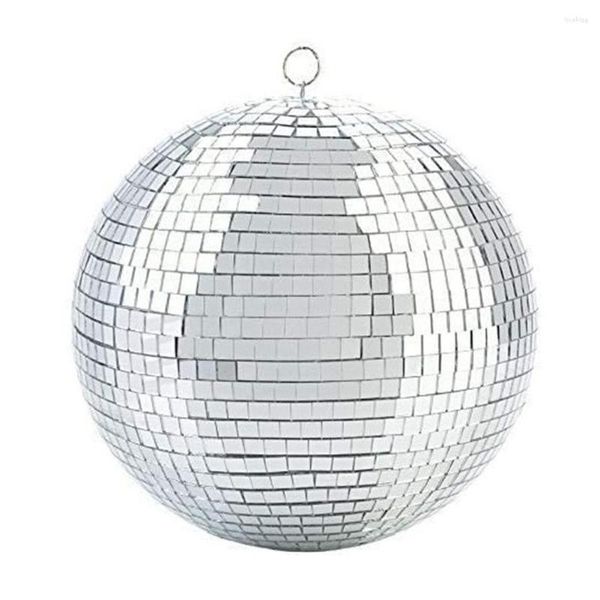 Dispensador de jabón líquido Efecto de iluminación de escenario colorido 8 pulgadas 20 cm Espejo de discoteca Bola de brillo Decoración de fiesta de Navidad plateada ligera