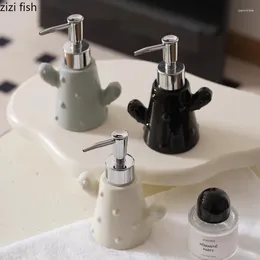 Dispenser de savon liquide créatif Cactus Forme en céramique Bouteille de salle de bain shampooing Gel Gel Home Supplies