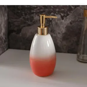 Distributeur de savon liquide créatif dégradé de couleur, bouteille de Lotion en céramique Portable multifonction, accessoires de salle de bain à domicile, shampoing