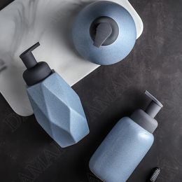 Vloeibare zeep dispenser creativiteit matte keramische shampoo fles Noordse eenvoudige pers huishoudelijke toilet badkamer decoratie accessoires