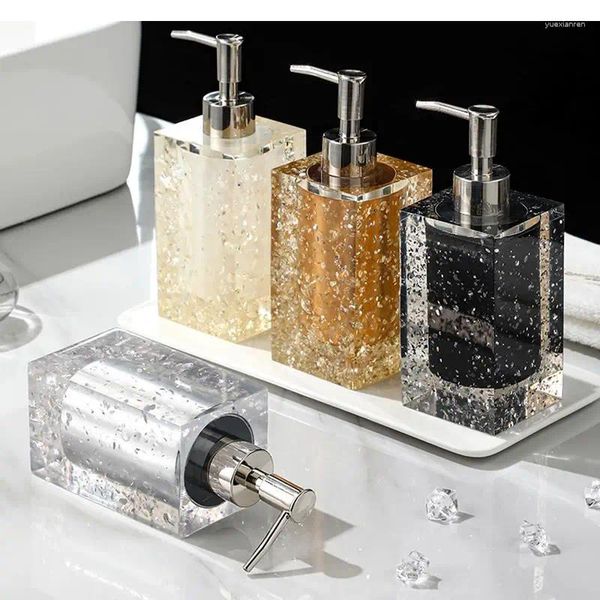 Dispenser di sapone liquido Forniture per il bagno in cristallo Bottiglia di lozione Gel doccia creativo Stampa semplice Vuoto El Sub-imbottigliamento