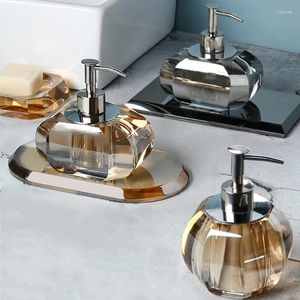 Vloeibare zeep dispenser kristal luxe badkamer decoratie hand washand body fles shampoo vulling lege ladeset
