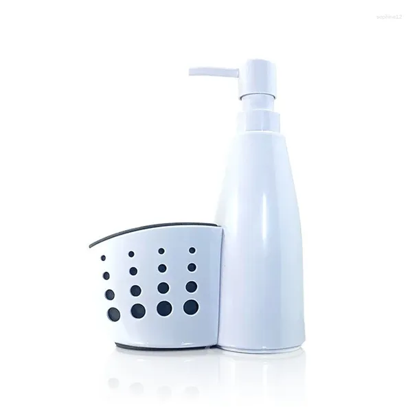 Distributeur de savon liquide, bouteille de détergent permettant de gagner de l'espace, rangement pratique des nécessités de la maison, boîte de cadre de vidange avec plaque Durable