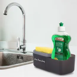 Vloeibare zeep dispenser wasmiddel drukwerk reinigingsgereedschap spons doos opslagrek keuken vaatwas borstel borstel pot cozinha