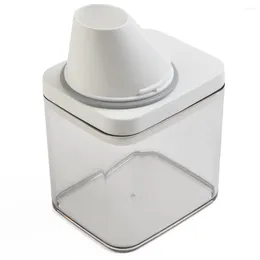 Distributeur de savon liquide anti-poussière 700ml/1100ml/1500ml/1900ml, détergents en plastique pour le lavage du linge, blanc