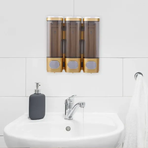 Dispensador de jabón líquido, soporte de recarga fácil, ducha montada en la pared para champú acondicionador, baño sin taladro