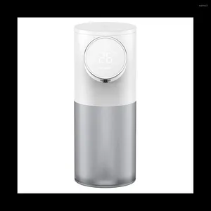 Distributeur de savon liquide mousse Recharge automatique 320Ml affichage numérique main blanc