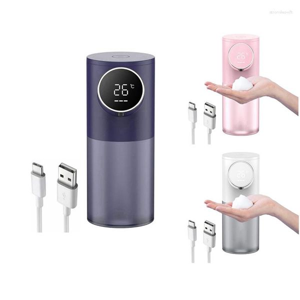 Dispensador de jabón líquido, espuma USB recargable, dispensadores de 320Ml, máquina desinfectante de manos con pantalla Digital para el hogar