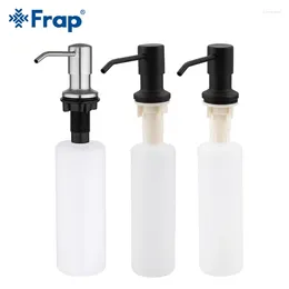 Dispensador de jabón líquido FRAP DSPENSER Cabeza de acero inoxidable Presiona a mano Botella ABS Accesorios de baño