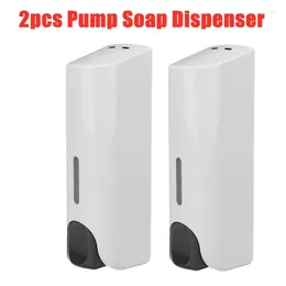 Liquid Soap Dispenser Gemitto Wall Mount 350ml Hand Sanitizer Douchegel Shampoo Dispensers badkamer accessoires keuken 2 stks