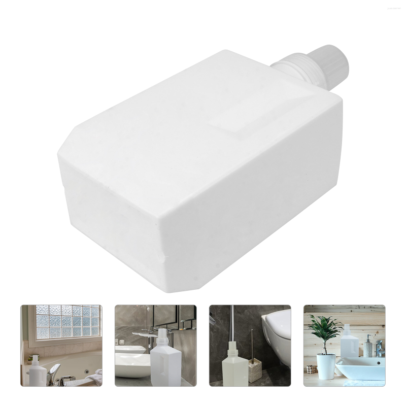Sıvı Sabun Dispenser Cam Kapak Çamaşırhane Deterjan Şişesi Boş Plastik Beyaz Seyahat