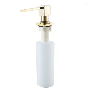 Dispensateur de savon liquide en laiton en laiton Luquid 350 ml d'évier avec une bouteille détergente pressante bassin de lavage de cuisine
