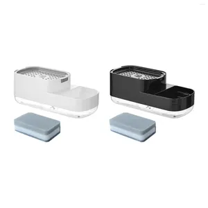 Distributeur de savon liquide, porte-éponge à main et à vaisselle, pompe à vaisselle rechargeable pour comptoir, dortoir, évier de cuisine, El