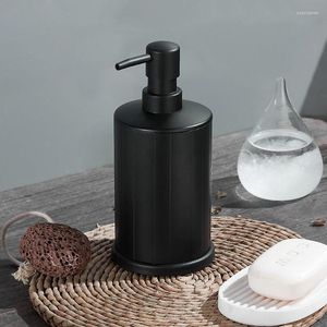 Distributeur de savon liquide main évier de cuisine conteneur en aluminium noir salle de bain porte-shampooing émulsion bouteille matériel