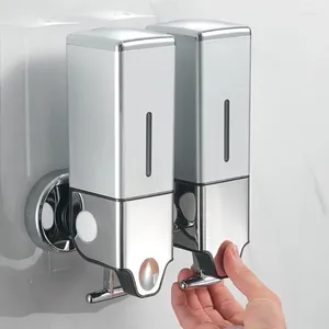 Liquid Soap Dispenser Hand-press Wall Mount Shower Gel Shampoo Bottle For Bathroom Home El