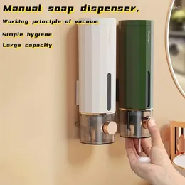 Dispensateur liquide Dispensateur Hand Sensizer Mur Murre Press Plastique Shampooing Machine de lavage Accessoires de bain