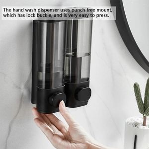 Vloeibare zeep dispenser hand wassen 300 ml muur gemonteerd punch gratis heldere douchegel huis badkamer toilet opslagcontainer