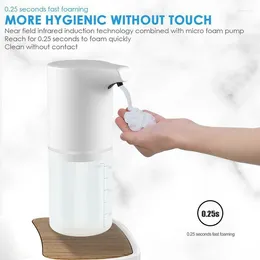 Dispensador de jabón líquido Sensor IR de 350 ml de espuma sin toque de espuma con manos libres de lavado automático para el desinfectante de abdominales en spray de alcohol en el hogar