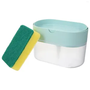 Dispenser voor vloeibare zeep Keuken Vaatwasmiddel Huishoudelijke Gootsteen Houder Plastic Container Schuursponsje