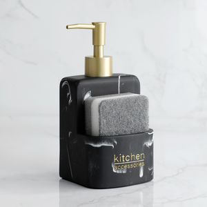 Distributeur de savon liquide Évier de cuisine Comptoir Pompe à main Bouteille Caddy Porte-éponge Comptoir de salle de bain Rangement et organisation 221124