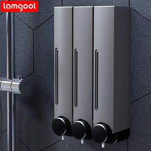 Distributeur de savon liquide Lamgool 420Ml salle de bains manuel mural désinfectant pour les mains cuisine presse Type shampooing fournitures 231031