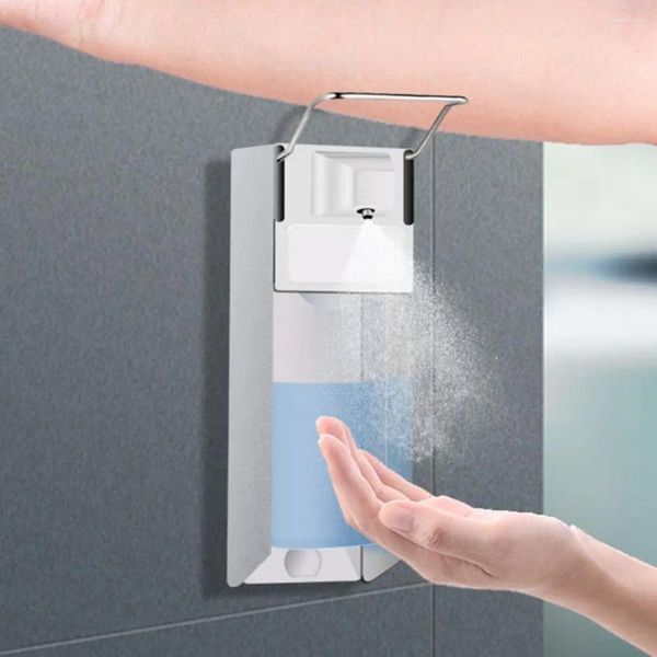 Dispensateur de savon liquide grande capacité Handles de mains imperméables Mur Free Elbow Presse-Dasitizer pour la cuisine
