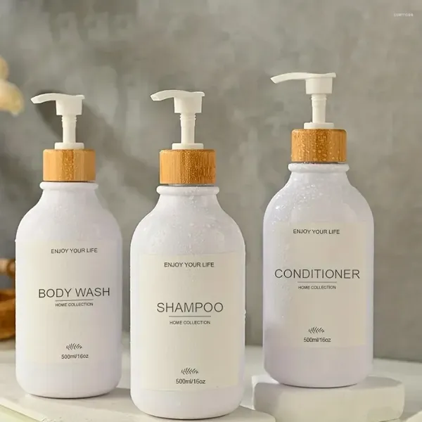 Distributeur de savon liquide, Lotion, après-shampoing, bouteilles de 500ml, pour étiquettes imperméables, stockage de Gel