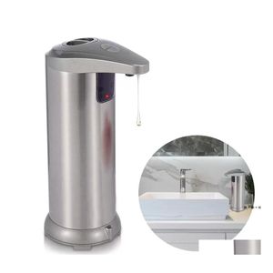Vloeibare zeep dispenser matte infrarood bewegingssensor roestvrijstalen schotel hand voor badkamer/keuken waterdichte rrf12856 drop levering otmlx