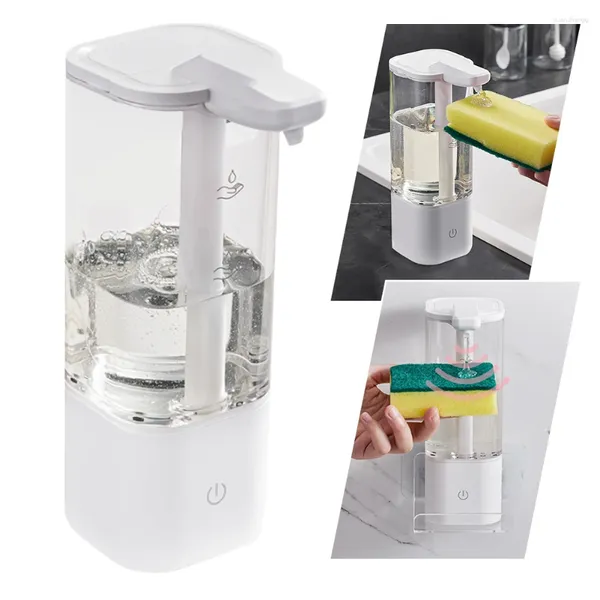 Dispensador de jabón líquido, loción ML, inducción infrarroja sin contacto, alimentado por batería/carga USB, accesorios de cocina