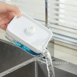 Distributeur de savon liquide, boîte à pompe multiple, presse à vaisselle de cuisine avec porte-éponge, récipient de nettoyage domestique 330ML